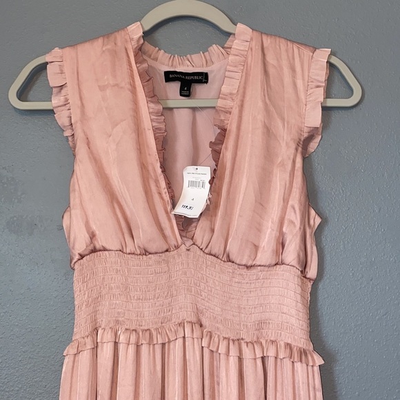 Banana Republic Soft Satin Maxi Dress Blush Pink - Picture 7 of 9